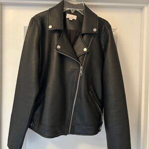 Loft faux leather biker jacket - size Small